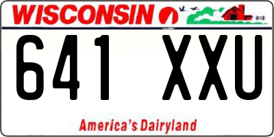 WI license plate 641XXU