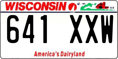 WI license plate 641XXW