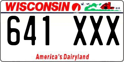 WI license plate 641XXX