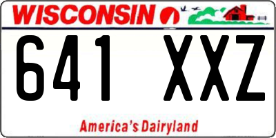 WI license plate 641XXZ