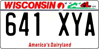 WI license plate 641XYA