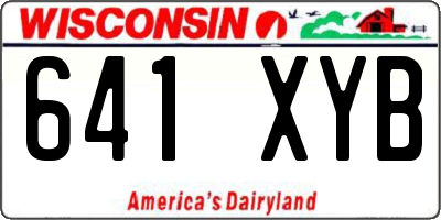 WI license plate 641XYB