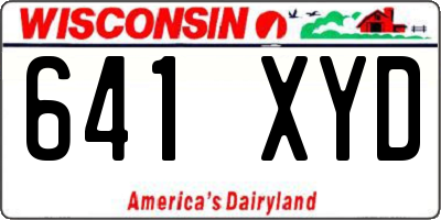 WI license plate 641XYD