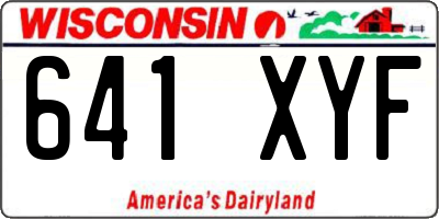 WI license plate 641XYF