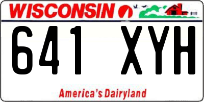 WI license plate 641XYH