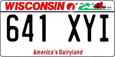 WI license plate 641XYI