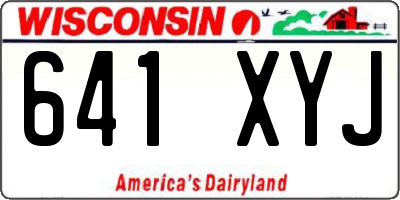 WI license plate 641XYJ