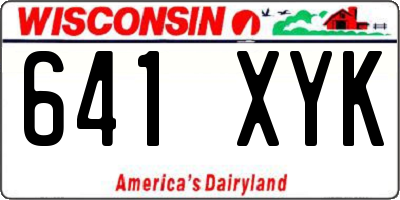 WI license plate 641XYK