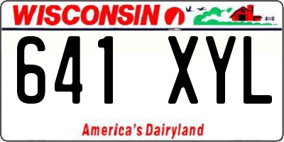 WI license plate 641XYL