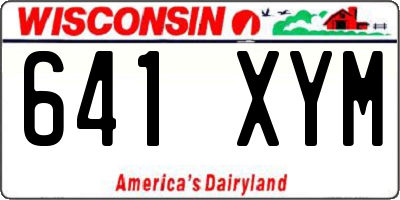 WI license plate 641XYM
