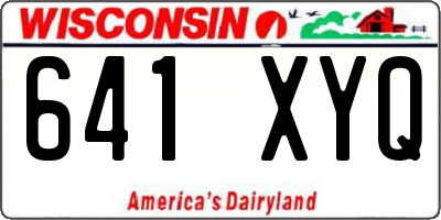 WI license plate 641XYQ