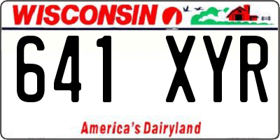 WI license plate 641XYR