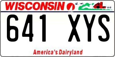WI license plate 641XYS