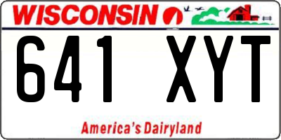 WI license plate 641XYT
