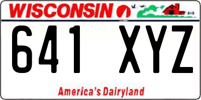 WI license plate 641XYZ