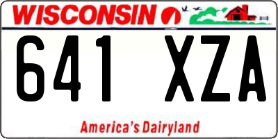WI license plate 641XZA