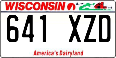 WI license plate 641XZD