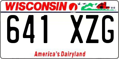 WI license plate 641XZG