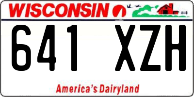 WI license plate 641XZH
