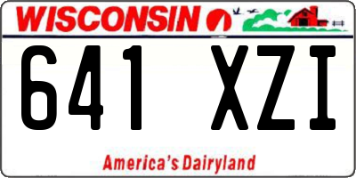 WI license plate 641XZI