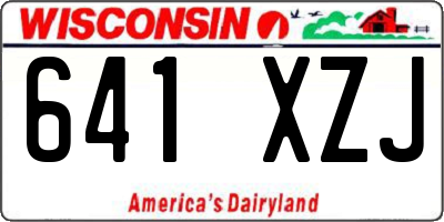 WI license plate 641XZJ