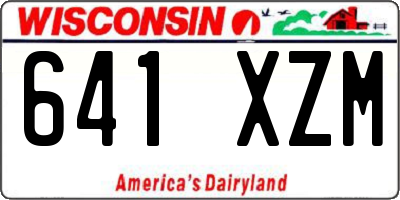 WI license plate 641XZM