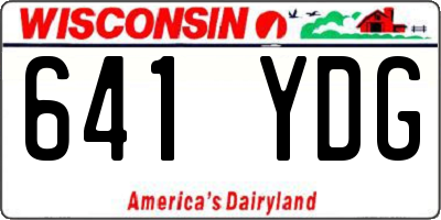WI license plate 641YDG