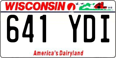 WI license plate 641YDI