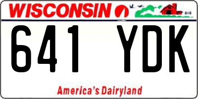 WI license plate 641YDK