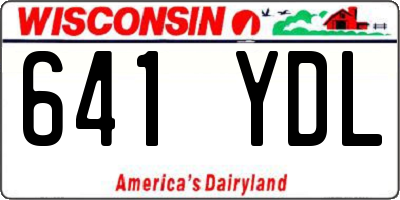 WI license plate 641YDL