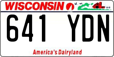 WI license plate 641YDN