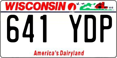 WI license plate 641YDP