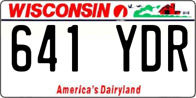 WI license plate 641YDR