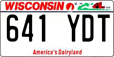 WI license plate 641YDT