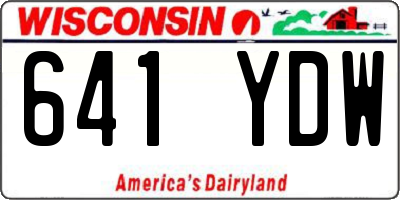 WI license plate 641YDW