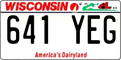 WI license plate 641YEG