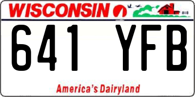 WI license plate 641YFB