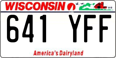 WI license plate 641YFF