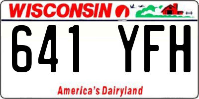 WI license plate 641YFH