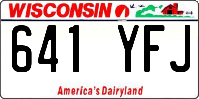 WI license plate 641YFJ