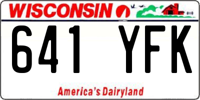 WI license plate 641YFK