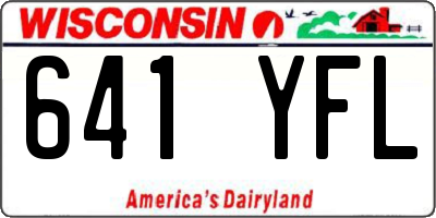 WI license plate 641YFL