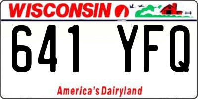 WI license plate 641YFQ