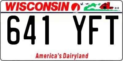 WI license plate 641YFT