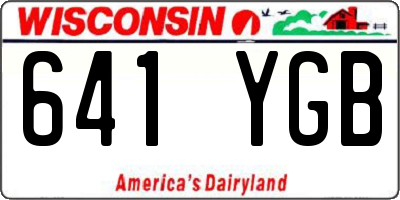 WI license plate 641YGB