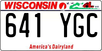 WI license plate 641YGC