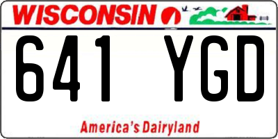WI license plate 641YGD