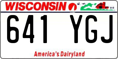 WI license plate 641YGJ