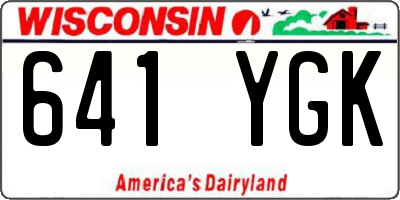 WI license plate 641YGK