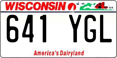 WI license plate 641YGL